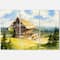 Designart - Peaceful Landscape With Old Cottage At Summer - Traditional Canvas Wall Art Print